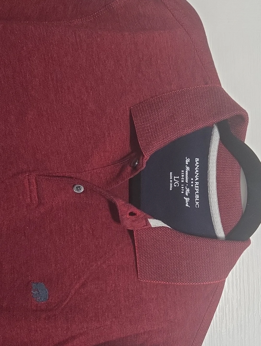 Men's Banana Republic Heathered Maroon Polo Shirt